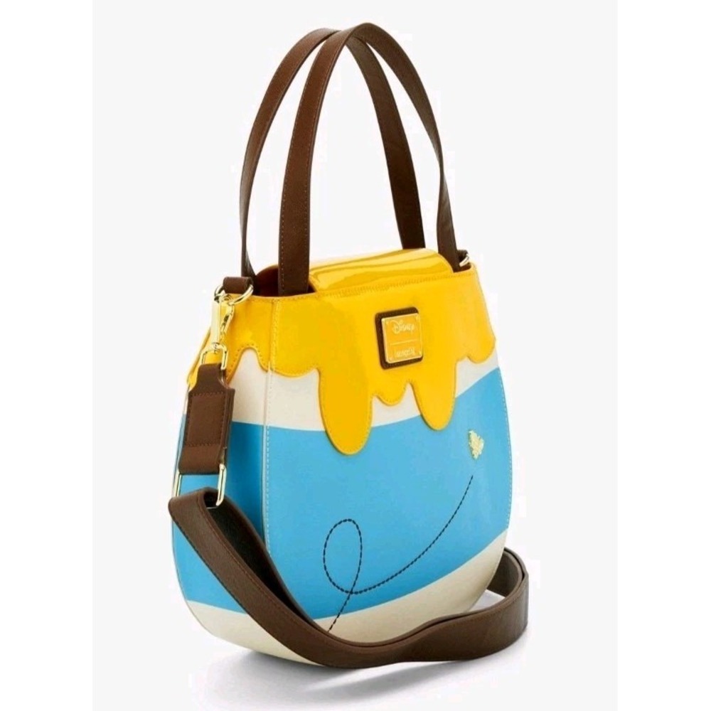 NEW Loungefly Disney Winnie the Pooh Honey Pot Crossbody Bag With CARDHOLDER! - Picture 5 of 10
